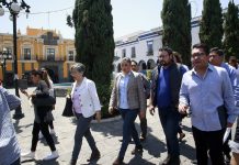 Claudia Rivera Vivanco realiza recorrido con directivos de Agua de Puebla