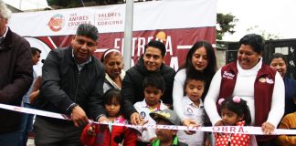 Karina Pérez Popoca reinicia obras en San Andrés Cholula