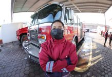 Karina Pérez Popoca reconoce a Protección Civil y Bomberos de San Andrés por la gran labor en contingencia Foto: Ayuntamiento de San Andrés Cholula