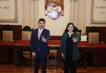 Presidenta Municipal, Claudia Rivera Vivanco, y el presidente municipal electo, Eduardo Rivera Pérez