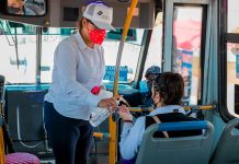 SMT supervisa cumplimiento de medidas sanitarias en transporte público