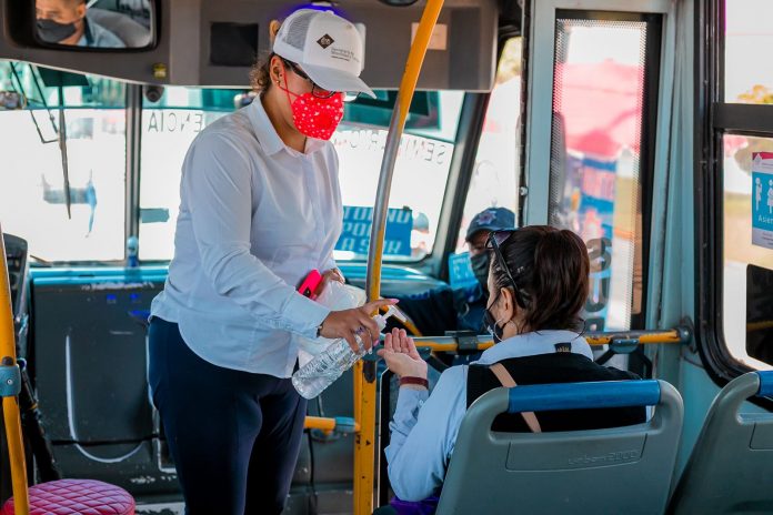 SMT supervisa cumplimiento de medidas sanitarias en transporte público