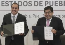 Firman Puebla y Morelos acuerdo de coordinación en materia de seguridad pública